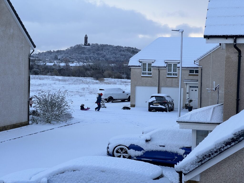Wallace monument winter